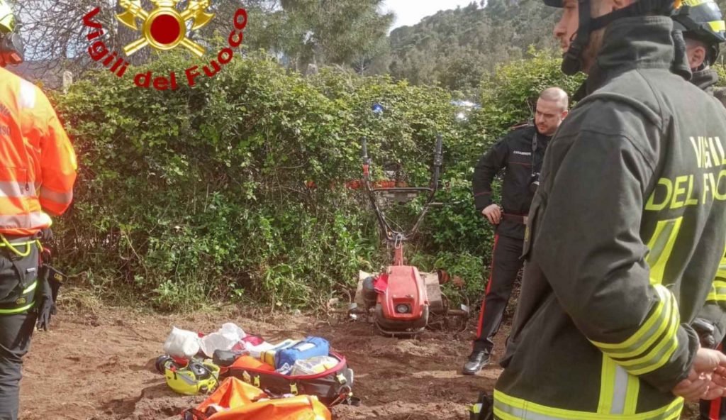 Agricoltore ferito dalla motozappa nelle campagne di Jerzu, è grave